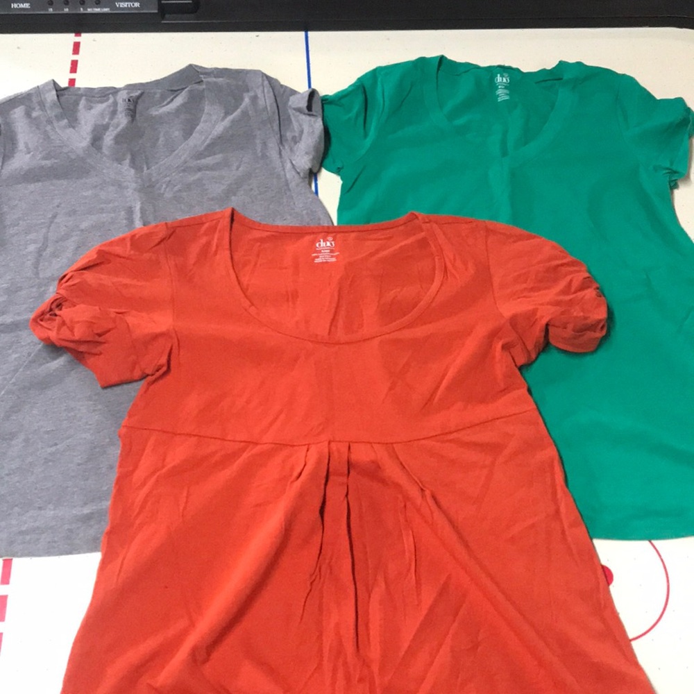 Lot of 3 short sleeve maternity shirts